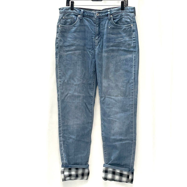 Wmns NWT Eddie Bauer Flannel Lined Jeans Sz 10