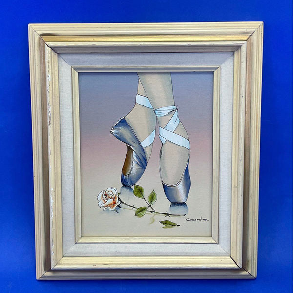 13 x 15 Framed Ballerina Art Oil On Canvas by Casandra