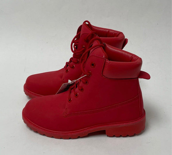 Dadawen Women's Red Winter Ankle Boot sz 39/8.5 NWT