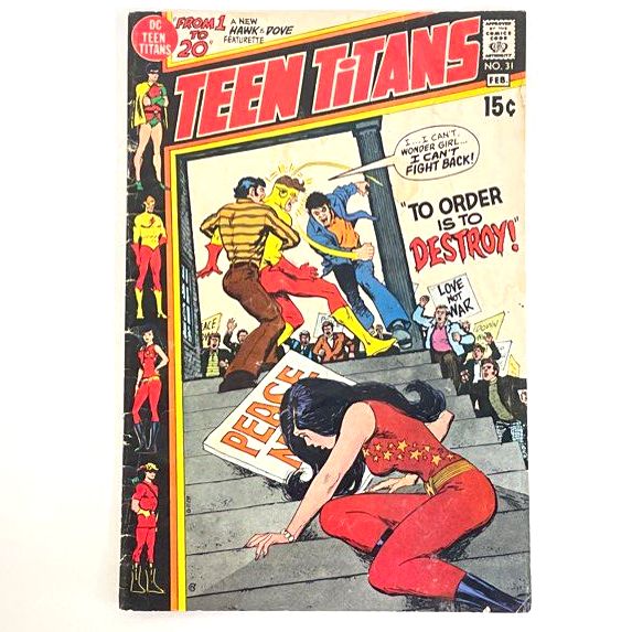 1971 DC Comics Teen Titans 31 From 1 to 20 A New Hawk & Dove Featurette Comic