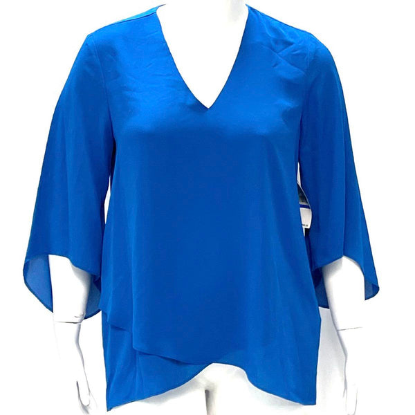Wmns NWT Karen Kane Blue Pullover Blouse Sz XL