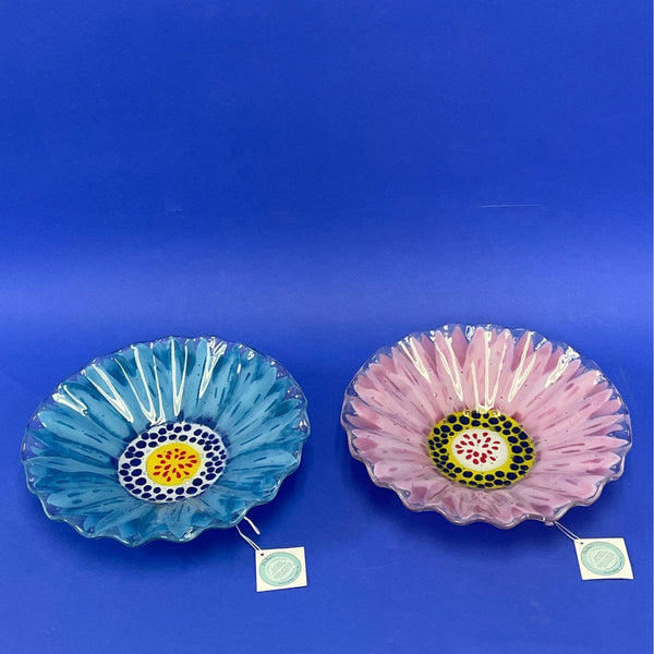 Pair of Andra Duree's 11" Fused Art Glass Bowls w tags