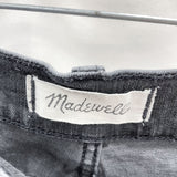 Wmns MADEWELL Gray Denim Distressed Raw Hem Mid Rise Skinny Jeans Sz 27