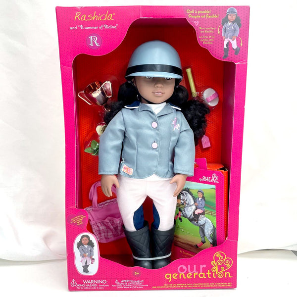 Our Generation Rashida & A Summer of Riding 18" Poseable Doll, Book, Accessories