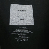 BEYONCE Black 2016 The Formation World Tour Merch T-Shirt / Tee Shirt Sz S