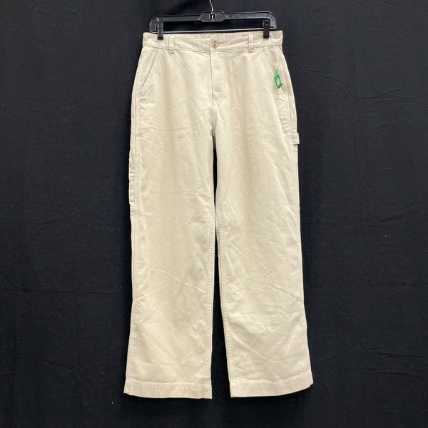 NWT Wmns GAP 100% Cotton Khaki Tan Beige Canvas Carpenter Pants Sz 6P MSRP$79.95