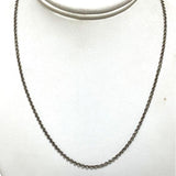 18" Sterling Silver 2.4mm Cable Link Chain Necklace, 5.94g