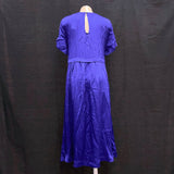 NWT Wmns Maeve ANTHROPOLOGIE Purple-ish Blue Satin Midi Dress Sz XS MSRP$148