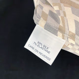 Wmns ST. JOHN Silk Tan Abstract Print Button Up Sleeveless Shirt Tank Top Sz 6