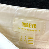 NWT Wmns Maeve by ANTHROPOLOGIE Off White High Rise Dress Pants Sz 2 MSRP$138