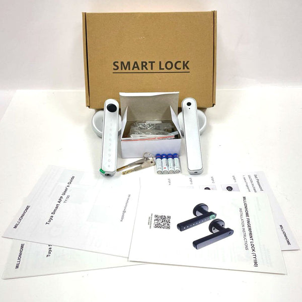 Millionhome TY190 Fingerprint Door Lock Lever with Keypad in Box - TESTED