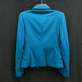 NWT Wmns CALVIN KLEIN Teal Blue Single Button Lapel Blazer Jacket Sz 8P MSRP$129