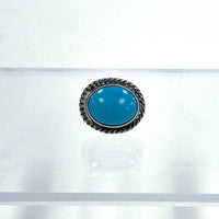 925 Sterling Silver Oval Turquoise Stud Earrings 2.90 Grams