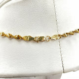 Danecraft Gold-Plated Silver 17.5" Long Twist Herringbone Chain Necklace 7.59g