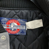 Mens 90s Vintage POLARIS Gray & Black 1995 L.E. Club Bomber Snap Up Jacket Sz M