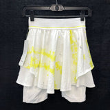 NWT Wmns LULULEMON Yellow Tie Dye Court Rival HR Athletic Tennis Skirt Sz 2