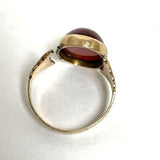 10K Yellow Gold Red Agate Ring Size ~6.5, Issues, 4.18g