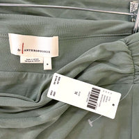 NWT Wmns by ANTHROPOLOGIE Sage Green Slit Long Casual Maxi Skirt Sz M MSRP$108