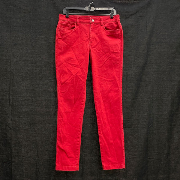 Wmns BROOKS BROTHERS Red Fleece Stretch Skinny Pants Sz 6