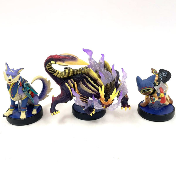 Monster Hunter Rise Palico, Palimute, Magnamalo Amiibo Lot