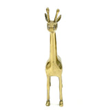 Vintage Polished Brass Giraffe Figurine Sculpture 11.5" Tall