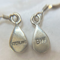 Sterling Silver Multi-Gemstone Inlay Dangle Earrings, Bill Willie Navajo, 1.41g