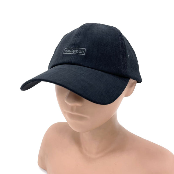 Wmns LULULEMON Black Logo Embroidered Baller Hat Baseball Cap OS