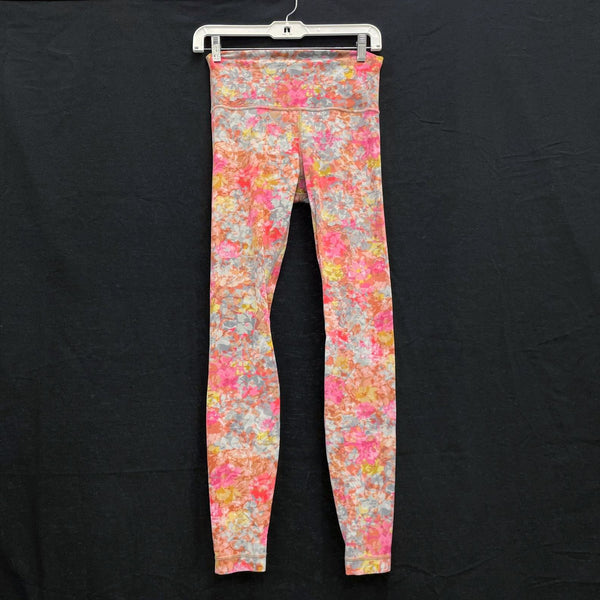 Wmns LULULEMON Colorful Pink Floral Print Align Pant Athletic Leggings Sz 6