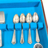 30pc American Silver Co/International Dorset Silverplated Flatware Set w/Case