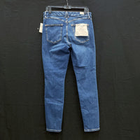 NWT Wmns GOOD AMERICAN Blue Denim Good Legs Skinny Crop Jeans Sz 14 MSRP$119