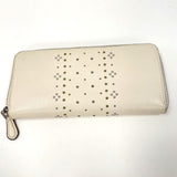 Coach 57232 Off White Bandana Rivets Accordion Zip Around Wallet