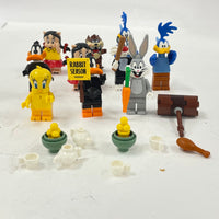 Ten LEGO Looney Tunes Minifigures; Taz, Road Runner, Daffy, Bugs And More