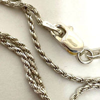 Lovely 30" Opera Length Sterling Silver 1.0mm French Rope Chain Necklace, 5.35g