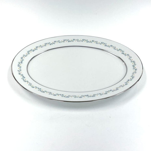 Oxford Bone China Holyoke Serving Platter with Daisy Patterned Rim