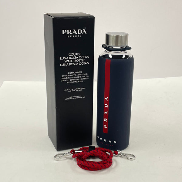 Prada Beauty Luna Rossa Ocean Glass Water Bottle in Original Box