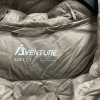 Wmns ADVENTURE Down Fill Muted Brown Hooded Packable Quilted Puffer Jacket Sz L