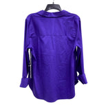 NWT Wmns CHICO'S Purple No Iron Long Sleeve Button Up Shirt Sz 10