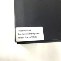 Smart Glasses Model: G01-09 Sunglasses: Transparent Mirror Frame: White - TESTED