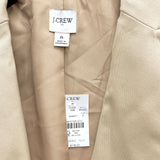 NWT Wmns J.CREW Khaki Tan Single Breasted Basic Lapel Blazer Jacket Sz 6 MSRP$