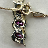 925 Sterling Silver Mystic Topaz Gemstone "S" Design Pendant 3.65 Grams