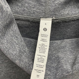 Wmns LULULEMON Gray Heather Ready To Rulu Pullover Mock Neck Sweatshirt Sz 6