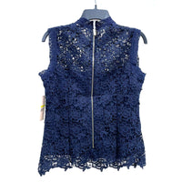 NWT Wmns NANETTE LEPORE Navy Blue Lace Tank Top Sz M MSRP$98