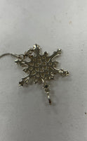 Sterling Silver 17.75" Openwork Snowflake Pendant Necklace, 3.8g