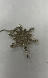 Sterling Silver 17.75" Openwork Snowflake Pendant Necklace, 3.8g