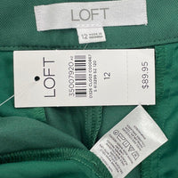 NWT Loft Green Pleated Front Wide Leg Pants Women’s Sz 12