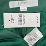 NWT Loft Green Pleated Front Wide Leg Pants Women’s Sz 12