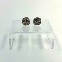 925 Sterling Silver Handcrafted Jewels Of The West Citrine Earrings 6.56 Grams