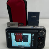 Canon PowerShot SX210 IS Black Digital Camera 14x Zoom 5.0-70.0mm Lens - TESTED