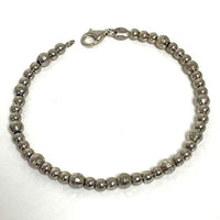 7.5" Sterling Silver 925 Milor Beaded Bracelet, 8.39g