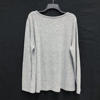 NWT Wmns SHANA Gray Heather Asysemtric Soft Knit Long Sleeve Top Sz XL MSRP$78